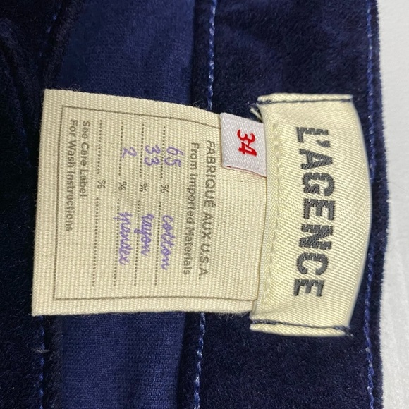 L’agence Monique High Rise Skinny Jeans 34 Velvet Dark Blue Navy NEW with tags - Picture 4 of 12